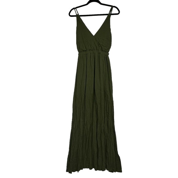Lulus Dresses & Skirts - Lulus Size XS Lost in Paradise Olive Green Strappy Back Maxi Dress